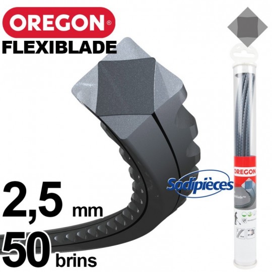 Fil Orégon FlexiBlade® carré. 2,5 mm. 50 brins pour débroussailleuse