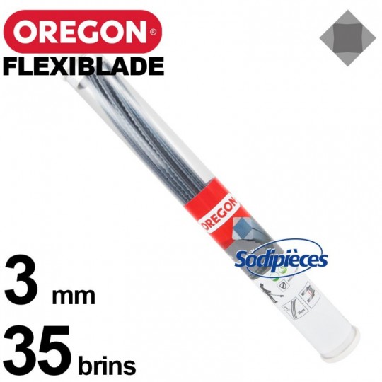 Fil Orégon FlexiBlade® carré. 3 mm. 35 brins pour débroussailleuse