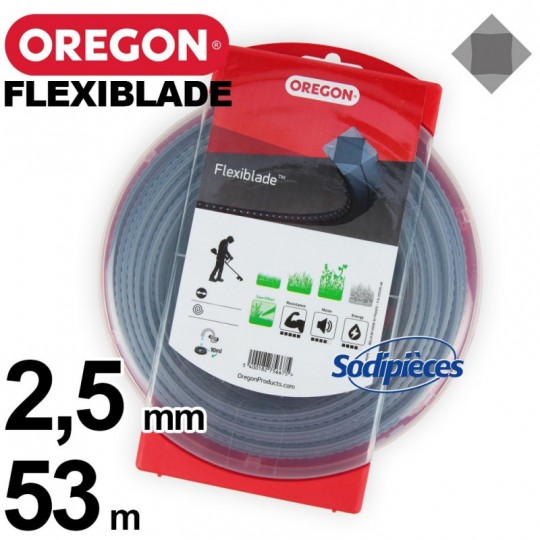 Fil Orégon FlexiBlade® carré. 2,5 mm x 53 m pour débroussailleuse