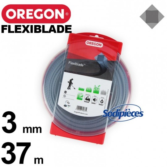 Fil Orégon FlexiBlade® carré. 3 mm x 37 m pour débroussailleuse