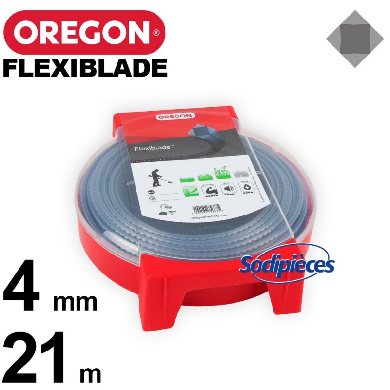 Fil Orégon FlexiBlade® carré. 4 mm x 21 m pour débroussailleuse