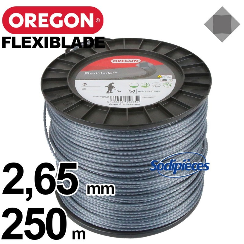 Fil Orégon FlexiBlade® carré. 2,65 mm x 250 m pour débroussailleuse