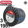 Fil Orégon FlexiBlade® carré. 3 mm x 195 m pour débroussailleuse