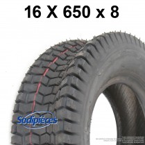 Pneu gazon 16  x  650  x  8. 4 plis, tubeless