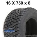 Pneu gazon 16 x 750 x 8. 4 plis, tubeless