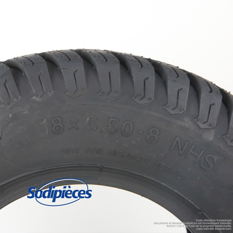 Pneu gazon 18 x 650 x 8. 4 plis, tubeless