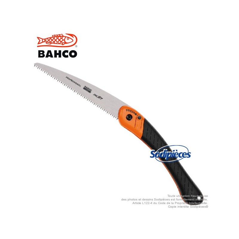 Scie couteau d'élagage pliante trempée Hardpoint. 396-HP Bahco Pradines. Pro. Fabriqué en France