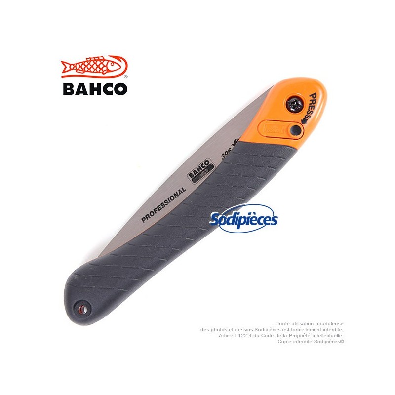 Scie couteau d'élagage pliante trempée Hardpoint. 396-HP Bahco Pradines. Pro. Fabriqué en France
