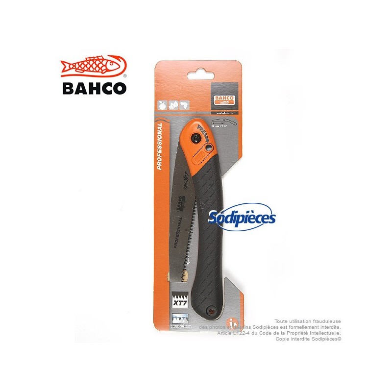 Scie couteau d'élagage pliante trempée Hardpoint. 396-HP Bahco Pradines. Pro. Fabriqué en France