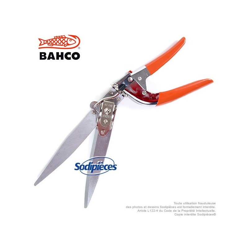 Cisaille à gazon acier trempé Bahco Pradines GS-76. Pro. Fabriquée en France