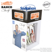 Présentoir sécateur Clarity Bahco Pradines. 12 sécateurs acier trempé. Rose, bleu, vert, orange