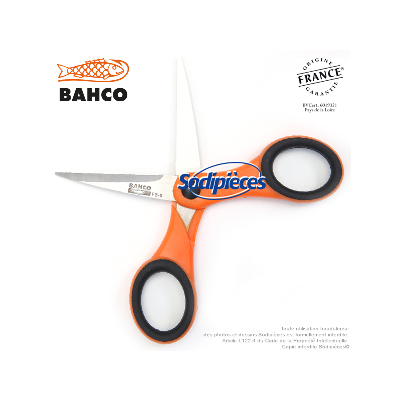 Ciseaux à fleurs et plantes FS-5 Bahco Pradines. Lames 5 cm. Fabriqués en France