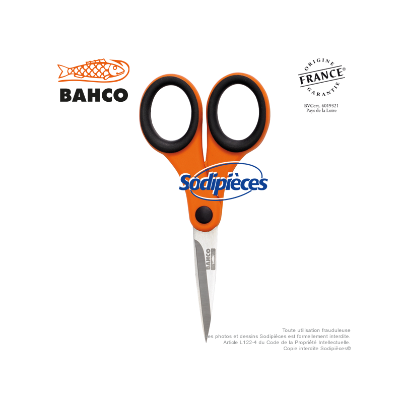 Ciseaux à fleurs et plantes FS-5 Bahco Pradines. Lames 5 cm. Fabriqués en France