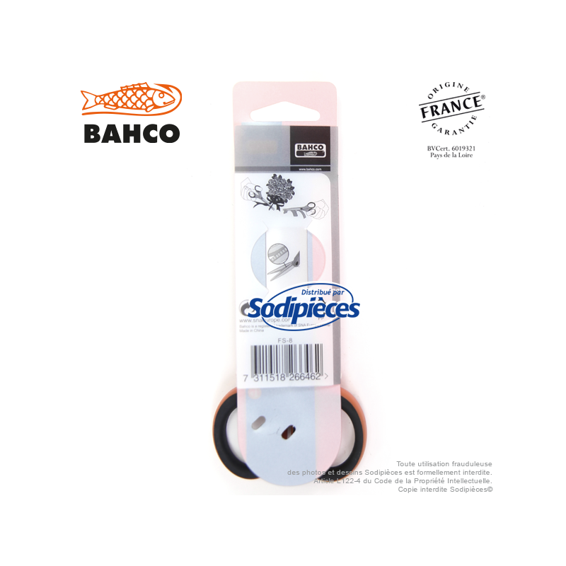 Ciseaux à fleurs et plantes FS-8 Bahco Pradines. Lames 8 cm. Fabriqués en France