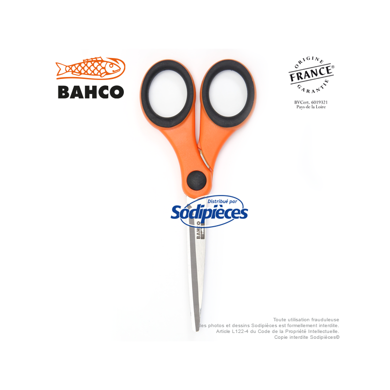 Ciseaux à fleurs et plantes FS-8 Bahco Pradines. Lames 8 cm. Fabriqués en France