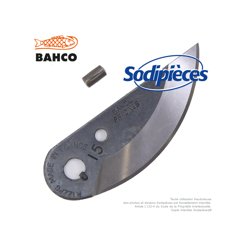 Lame de rechange R122PG pour sécateur à une main Bahco Pradines.