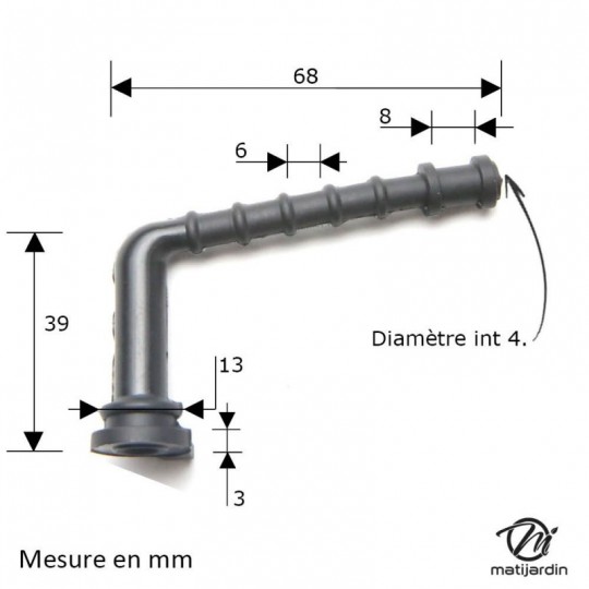 Durite huile pour tronçonneuse Stihl 1128 647 9405