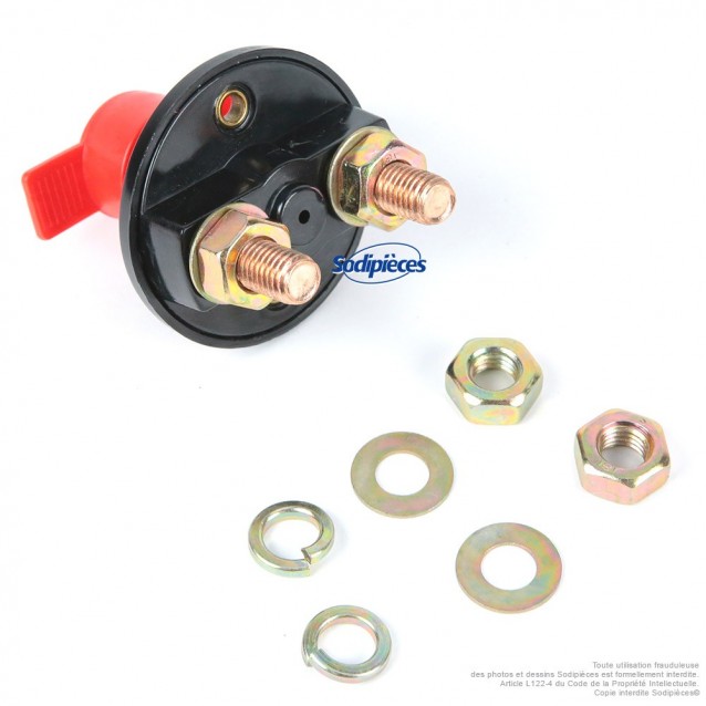 Coupe-batterie 500A clé bouton amovible capuchon d'étanchéité M10 Coupe-batterie 500A clé bouton amovible capuchon d'étanchéité M10