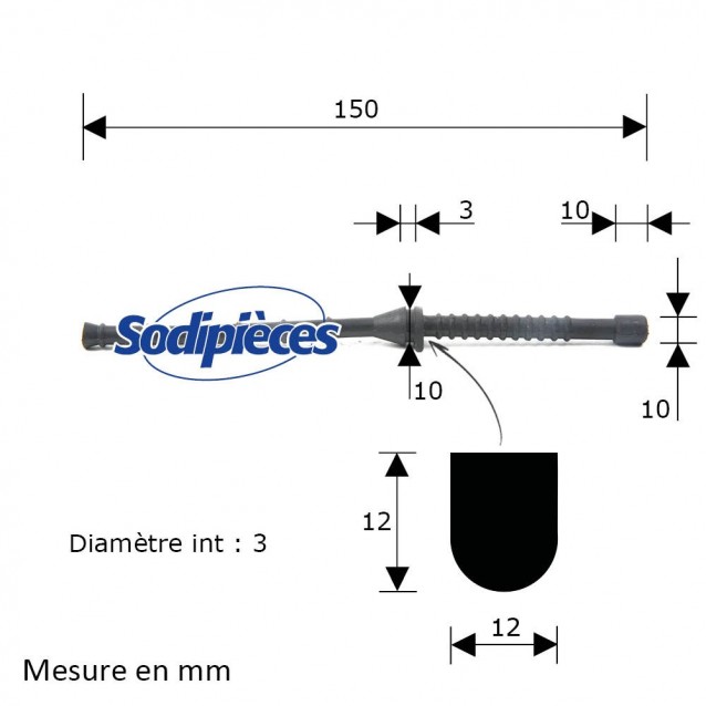 Durite impulsion pour tronçonneuse Stihl 1124 141 8603 Durite impulsion pour tronçonneuse Stihl 1124 141 8603