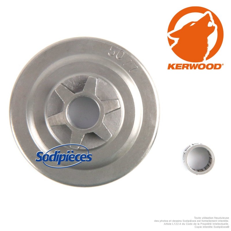 Pignon tronçonneuse étoile 3/8"LP 6 dents. Echo