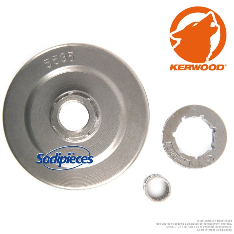 Pignon tronçonneuse à bague .325" 7 dents. Stihl