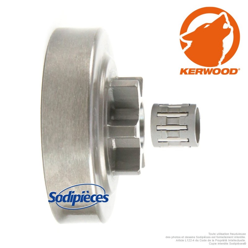 Pignon tronçonneuse étoile 3/8"LP 6 dents. Echo Shindaiwa