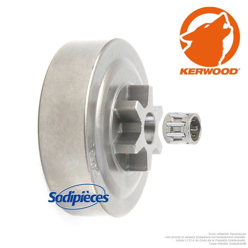 Pignon tronçonnneuse étoile 3/8"LP 6 dents. Echo