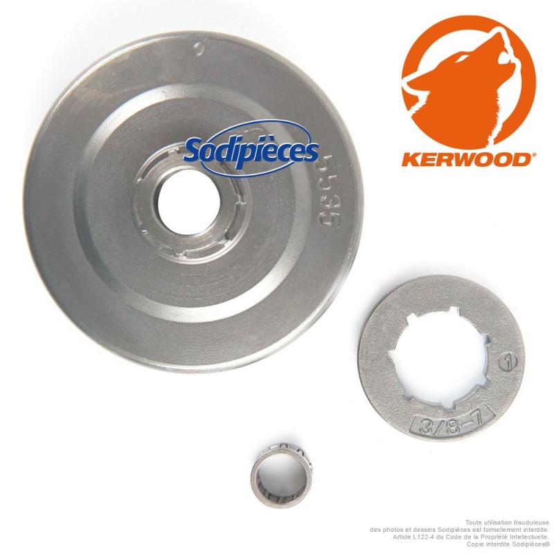 Pignon tronçonneuse à bague 3/8"LP 7 dents. Stihl