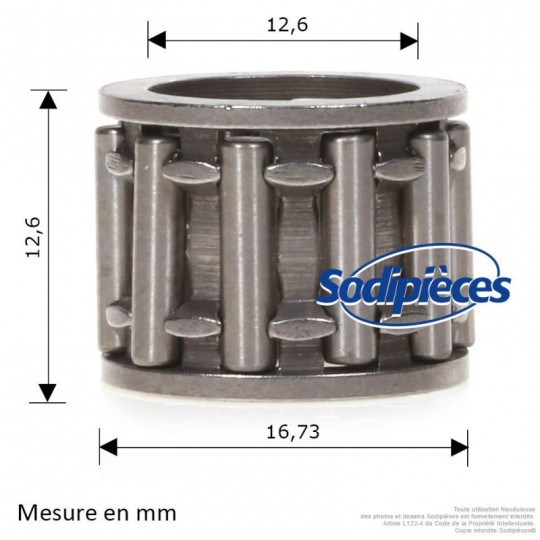 Roulement à aiguilles de bielle/axe de piston pour Stihl 064 MS640 066 MS660 MS650 MS661 TS700 TS800