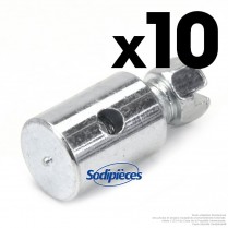 ⇘ Serre câble pour cable jusqu'à Ø 2 mm. Ø butée 6 mm. Par 10