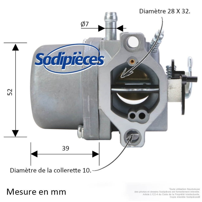 Carburateur pour Briggs & Stratton N°799728