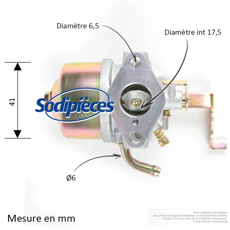Carburateur pour ROBIN EY15, EY20. Remplace : 226-62460-00