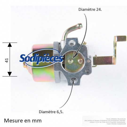 Carburateur pour ROBIN EY15, EY20. Remplace : 226-62460-00