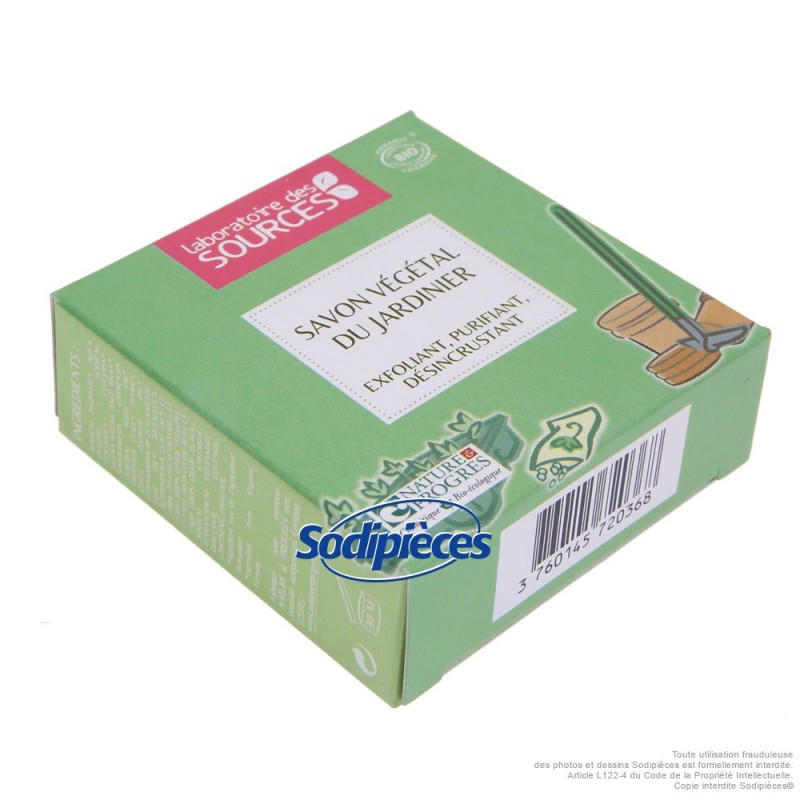Savon bio écologique pour mains du jardinier. 100 gr