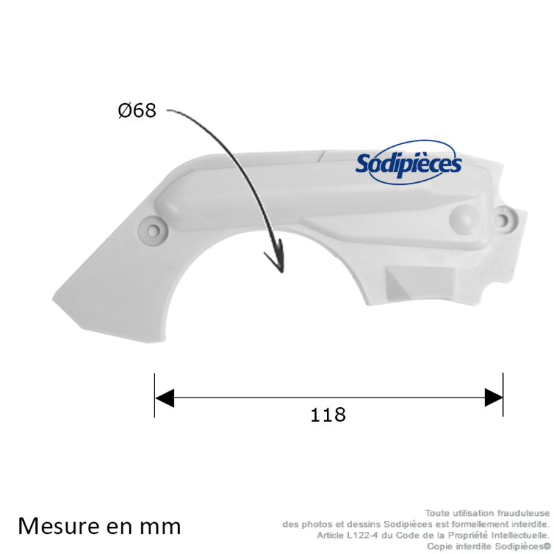 Couvercle de frein de chaîne pour Stihl 021, MS210, 023, MS230, 025, MS250