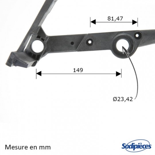 Poignée tubulaire pour Stihl 029, MS290, 039, MS390, MS310. 1127 790 1700