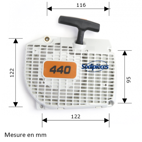 Lanceur pour Stihl 044, MS440, 046, MS460 