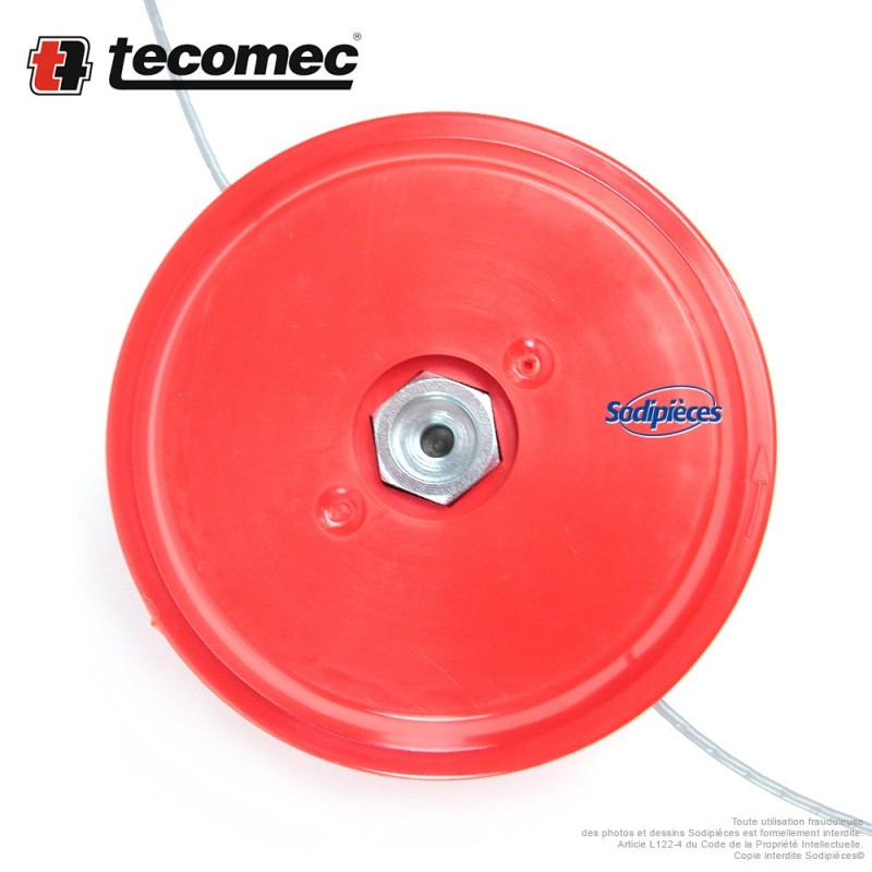 Tête débroussailleuse Tecomec 2 fils F12x1,50 gauche écrou alu