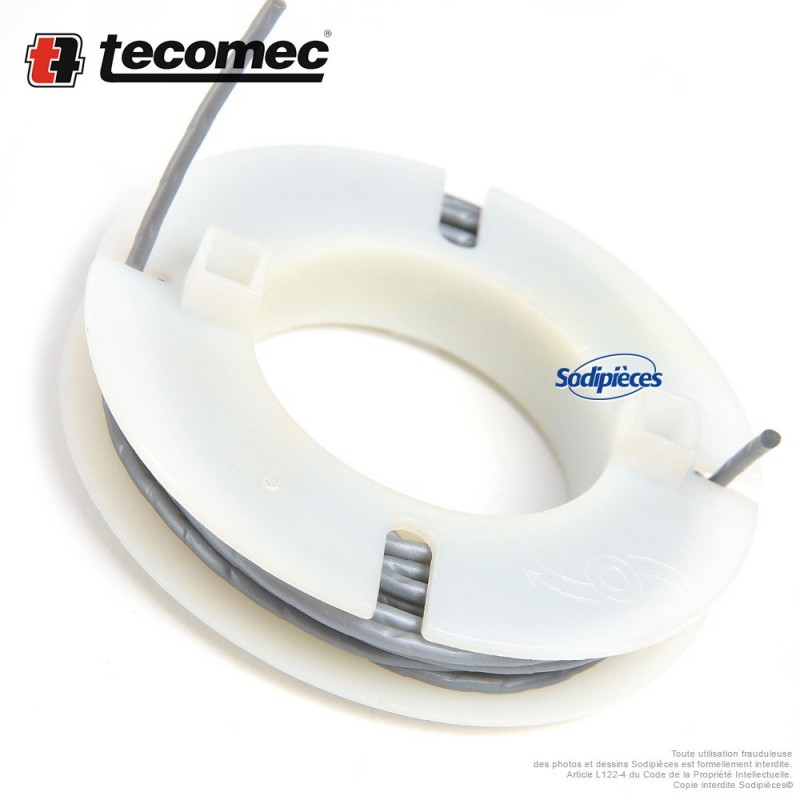 Tête débroussailleuse Tecomec 2 fils F12x1,50 gauche écrou alu