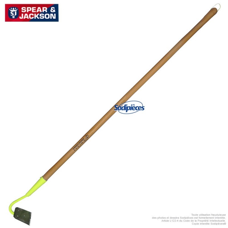 Binette dentelée Spear & Jackson avec manche bois. Verte