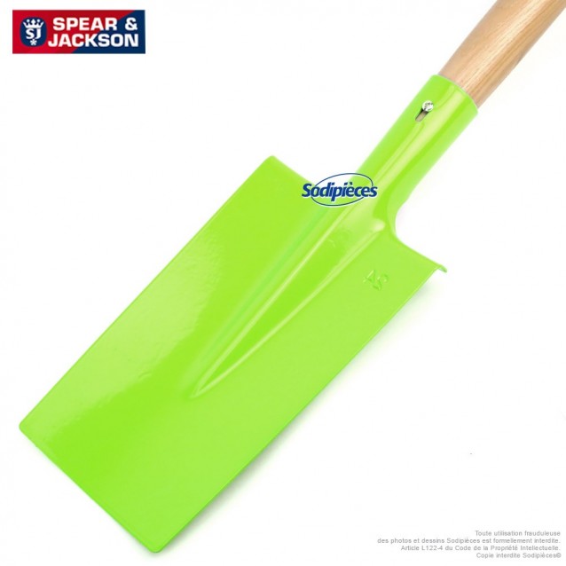 Bêche Spear & Jackson avec manche bois. Verte