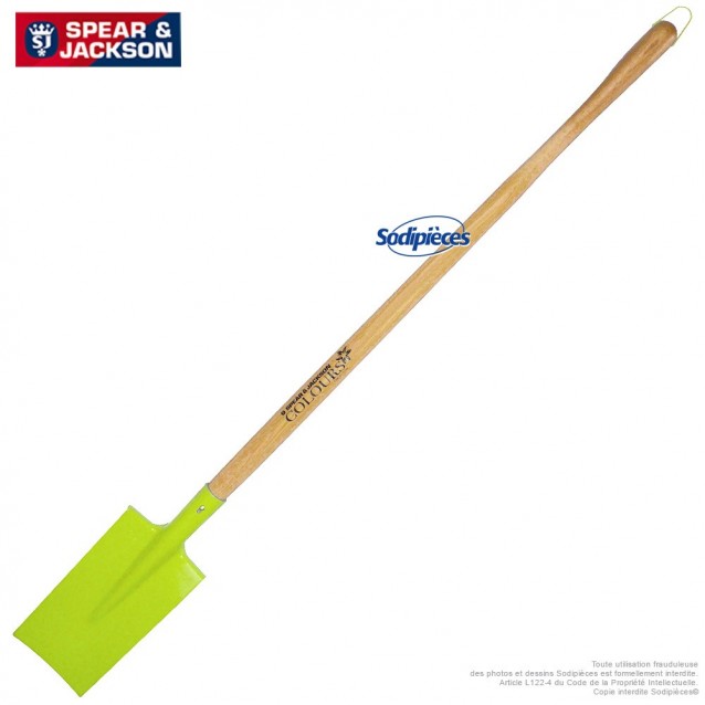Bêche Spear & Jackson avec manche bois. Verte