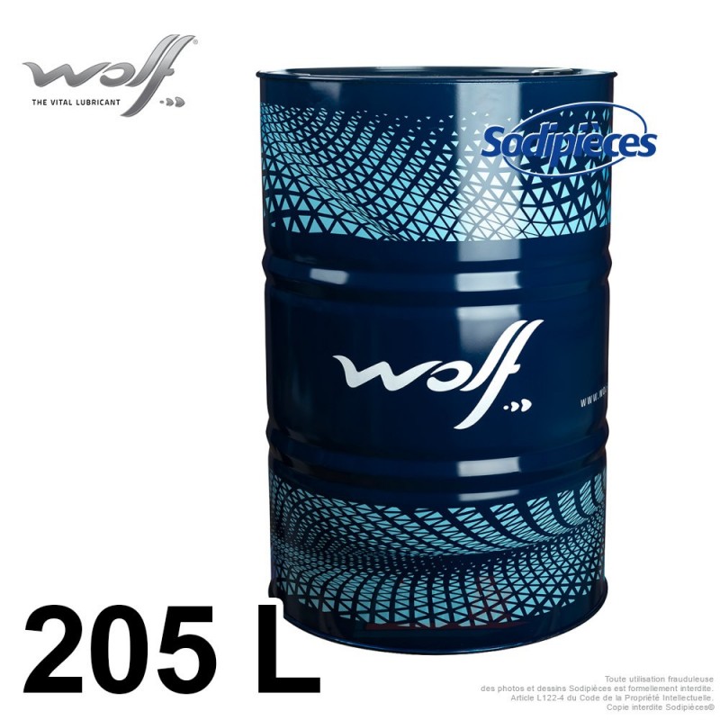 Huile Wolf 10W40. 205 litres.