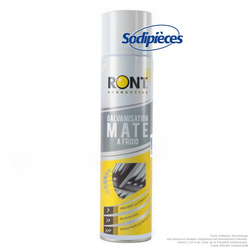 Bombe peinture galvanisation à froid Mate. 400 ml