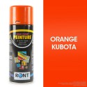 Bombe peinture spéciale motoculture. Orange Kubota. 400 ml