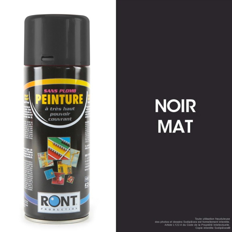 Bombe peinture spéciale motoculture. Noir mat STD. 400 ml