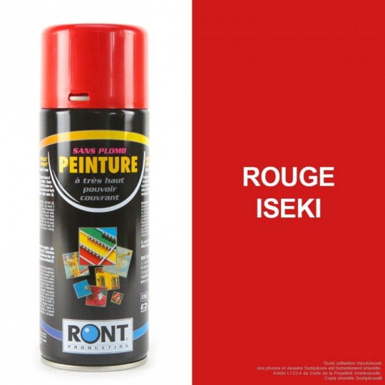 Bombe peinture spéciale motoculture. Rouge Iseki. 400 ml