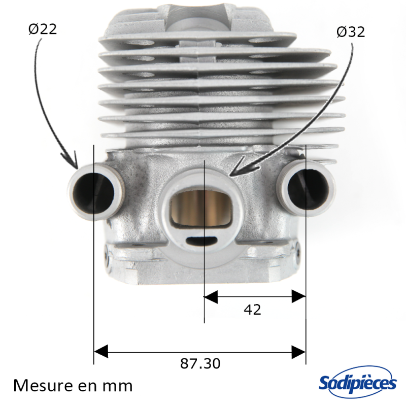 Cylindre piston pour découpeuses Stihl TS700, TS800. Ø 56 mm