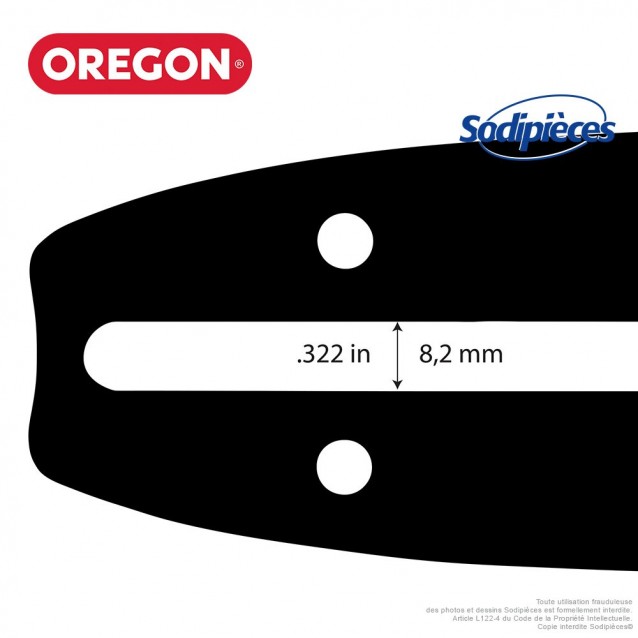 Guide tronçonneuse Oregon 45 cm - OREGON - 180SDEA041 DB Guard - 62  maillons - 1,3 mm - Cdiscount Jardin