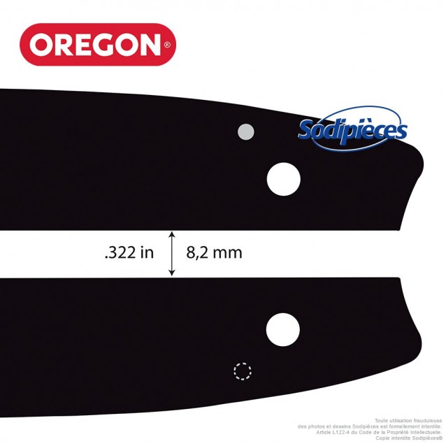 Guide 120SXEA074 OREGON Amateur Symétrique A074. 30 cm